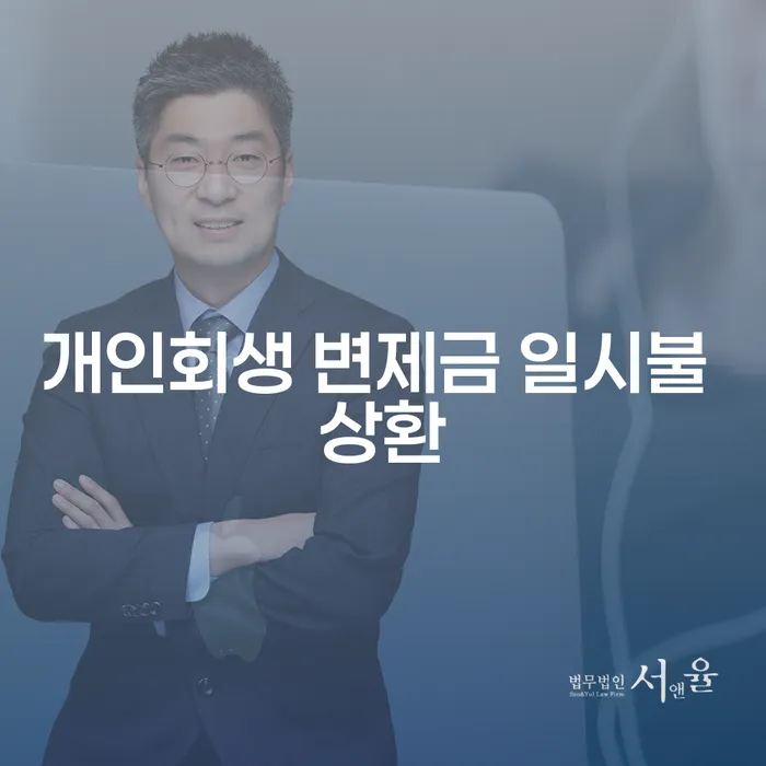 개인회생 변제금 일시불 상환, 나에게 맞는 선택일까?